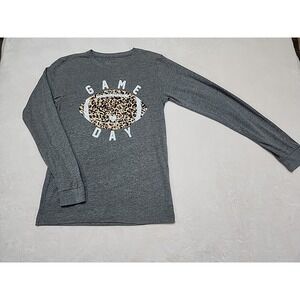 Lulu Mac Game Day Long Sleeve Leopard‎ Tshirt Adult Small